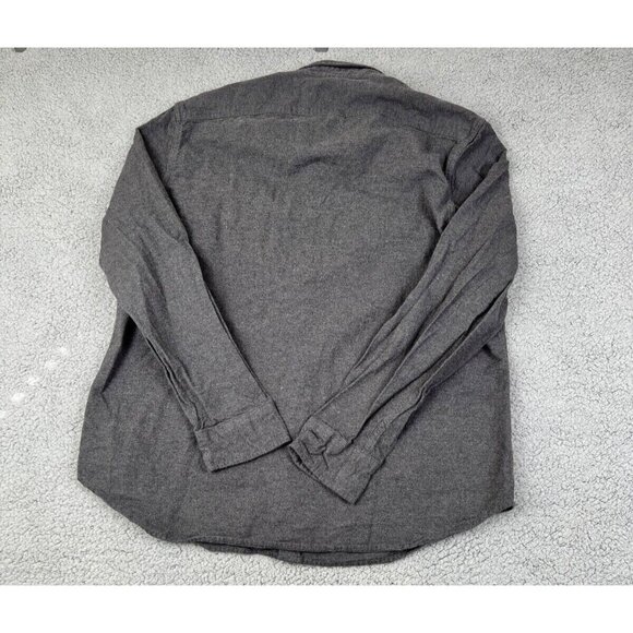 J.CREW Button Up Outdoor Heavy Work Shirt Mens XL Cotton Elbow Patch Gray - Picture 2 of 13